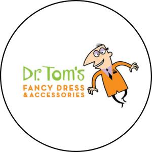 Image of the official Dr Tom's Fancy Dress & Accessories brand logo.