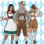 Image of 3 adults wearing different Oktoberfest costumes.