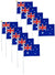 15cm x 10cm Small Australian Flags on Sticks Pack of 10 Australia Day Party Decorations - Main Image