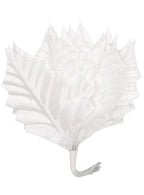 Image of White Sparkle 20 Pack 10cm Craft Leaves