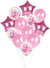 Image of Assorted Pink 12 Pack Balloons Set