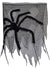 Image Of Halloween Decoration Tattered Door Cover with Giant Black Fake Spider Halloween Decoration