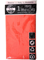 Image of Bio Degradable Red 137cm x 274cm Paper Table Cover