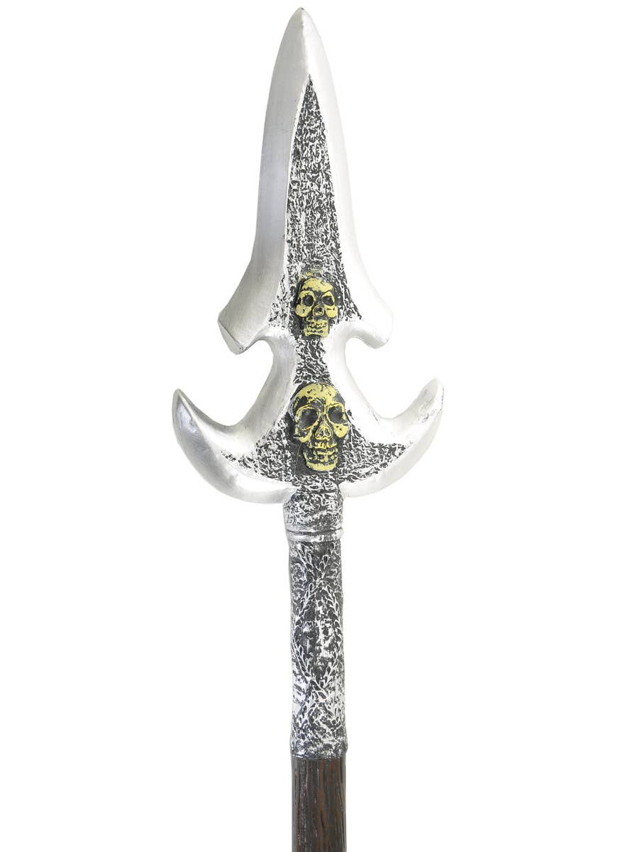 Image of Collapsible 155cm Skull Spear Costume Weapon - Close Image