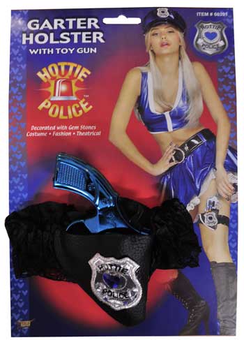 Mini Police Gun Holster Leg Garter Costume Accessory