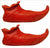 Red Latex Elf Christmas Costume Shoes