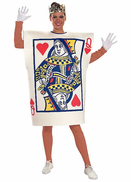 Womens Queen of Hearts Playing Card Costume - Alternate Image