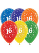 Image of 16th Birthday Crystal Colours 25 Pack Party Balloons