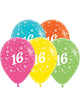 Image of 16th Birthday Tropical Colours 25 Pack Party Balloons
