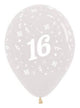 Image of 16th Birthday Crystal Clear 25 Pack Party Balloons