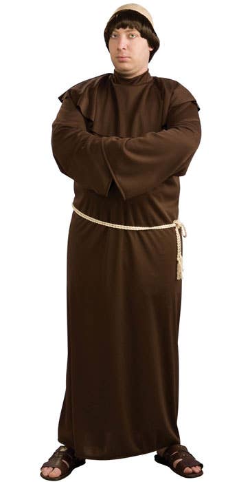 Monk Plus Size Mens Costume, Including Wig