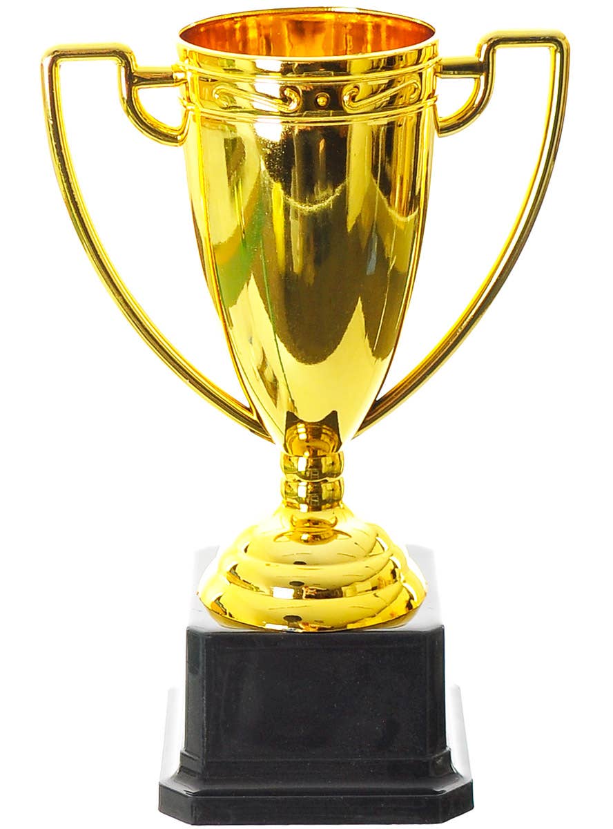 Image of Tall 18cm Gold Plastic Trophy with Black Base