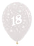 Image of 18th Birthday Crystal Clear 25 Pack Party Balloons