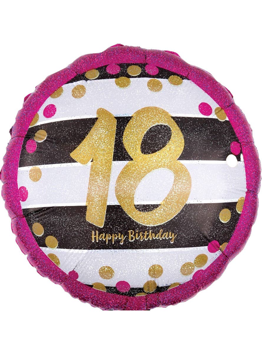 Image of 18th Birthday Pink and Gold 45cm Party Balloon