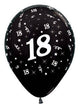 Image of 18th Birthday Metallic Black 25 Pack Balloons