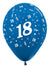 Image of 18th Birthday Metallic Blue 25 Pack Balloons