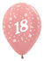 Image of 18th Birthday Metallic Rose Gold 25 Pack Balloons