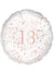 Image of 18th Birthday Rose Gold and White 45cm Party Balloon