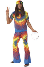 Men's 1970's Groovy Tie-Dye Hippie Costume - Main Image