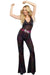 Sexy Disco Doll Womens Shiny Rainbow Holographic 1970s Costume Jumpsuit  - Main Image