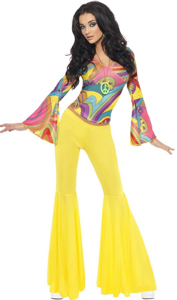 Women's  Retro 60's 70's Disco Hippie Costume - Main Image