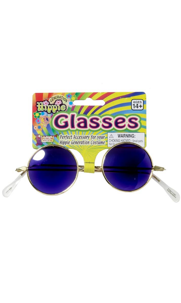 60s Blue John Lennon Teashade Hippie Costume Glasses 