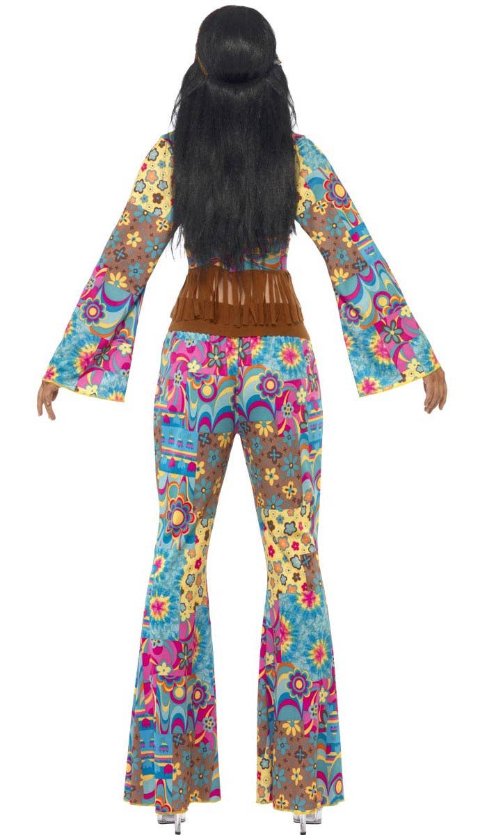 70's Women's Retro Hippie Costume Back View