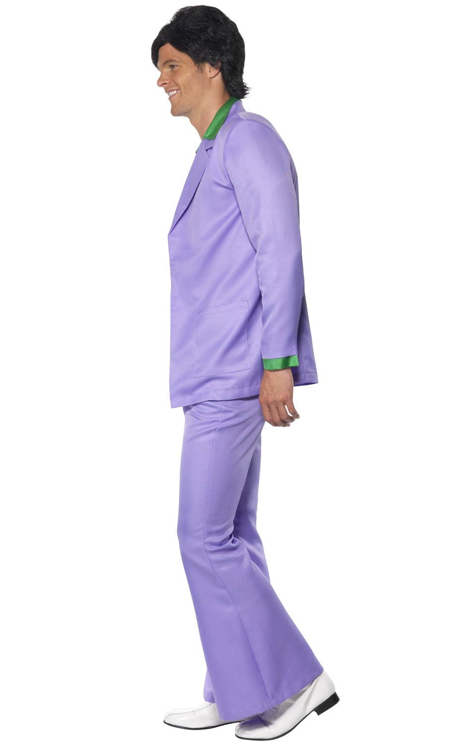 Retro Lavender Purple Men's 1970's Costume Suit Side Image