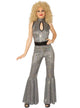 70's Silver Holographic Disco Diva  Costume Jumpsuit for Women