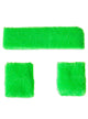 Image of 80s Neon Green 3 Piece Tennis Sweatbands Accessory Set