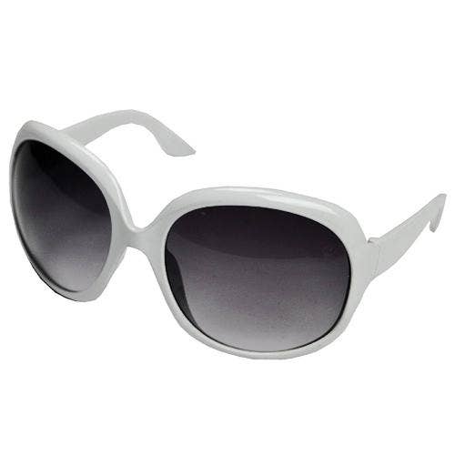 White 70's Retro Sunglasses Costume Accessory Close Image