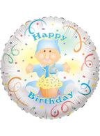 Image of Baby Boy 1st Birthday Blue 46cm Foil Party Balloon