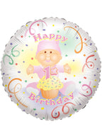Image of Baby Girl 1st Birthday Pink 46cm Foil Party Balloon