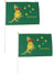 Green Boxing Kangaroo 2 Pack Of Australia Day Flags - Main Image