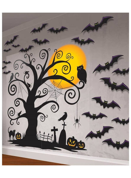 Image of Spooky Tree Halloween Wall Decorations Kit