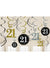 Image of 21st Birthday Black and Gold Hanging Spirals Decoration