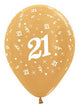 Image of 21st Birthday Metallic Gold 25 Pack Party Balloons