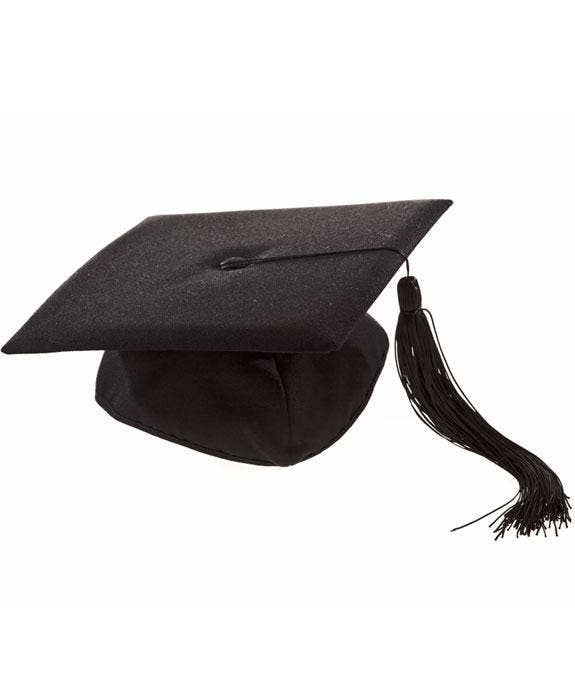 Black Felt Adult's Mortar Board Graduation Costume Hat