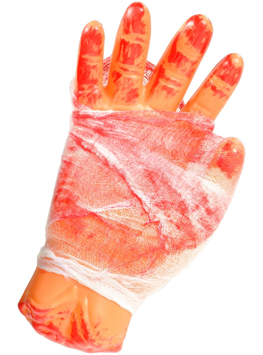 Image of Gauze Wrapped Bloody Severed Hand Decoration - Alternate Image