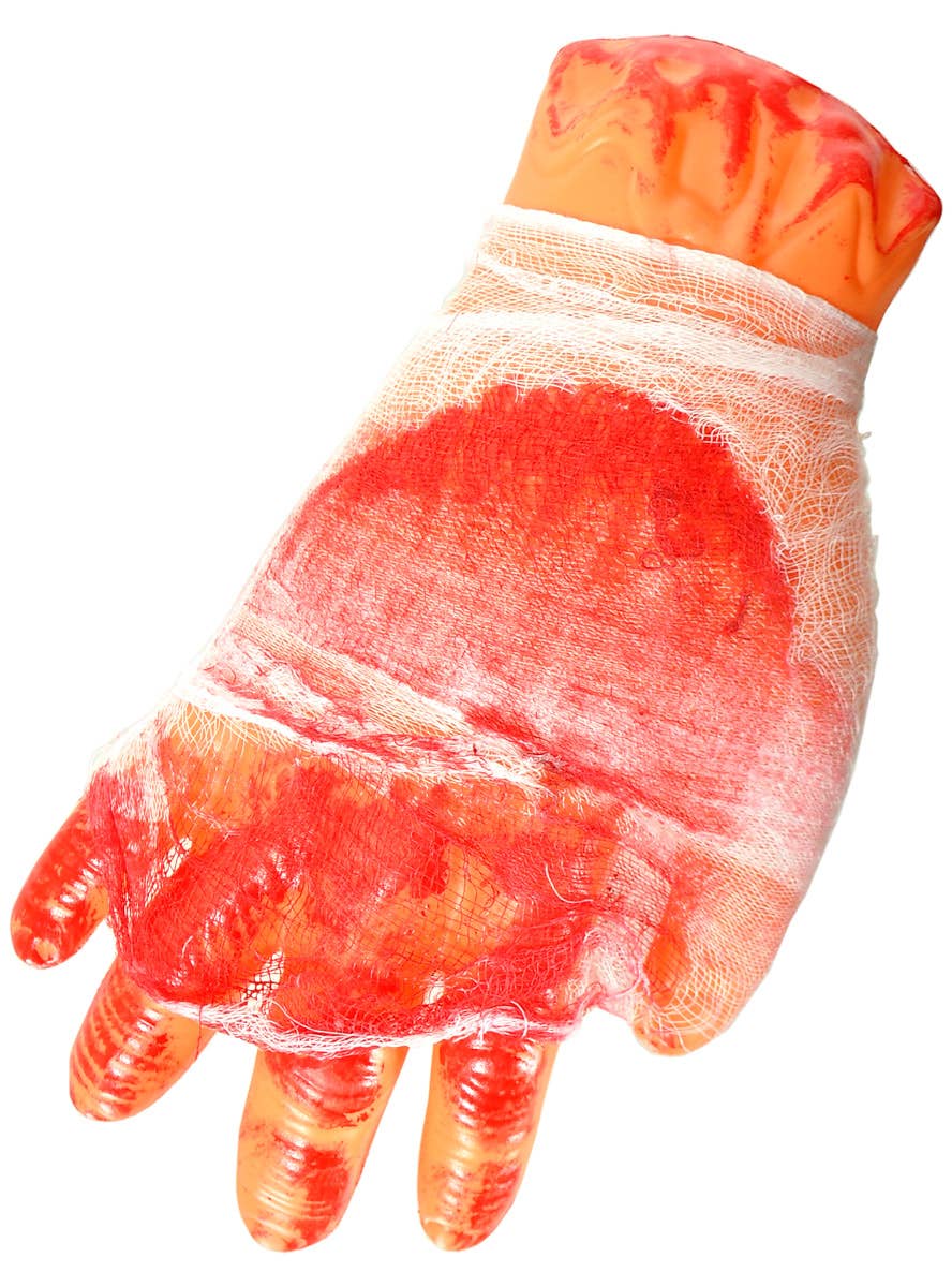 Image of Gauze Wrapped Bloody Severed Hand Decoration - Main Image