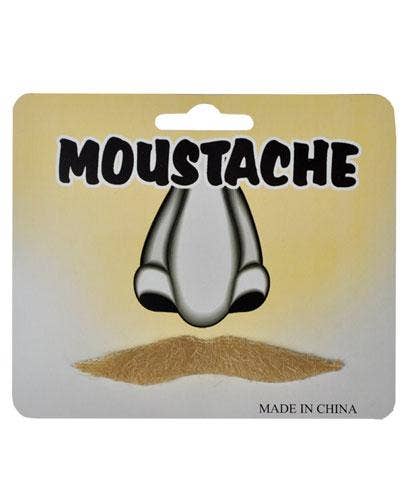 Blonde Faux Hair English Gentlemans Self Adhesive Costume Moustache