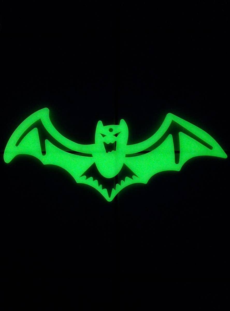 Image of Glow in the Dark Bat 28cm Halloween Decoration - Alternate Image