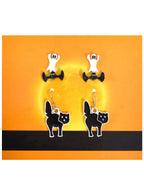 Image of Set of 3 Ghost Bat and Cat Halloween Costume Earrings