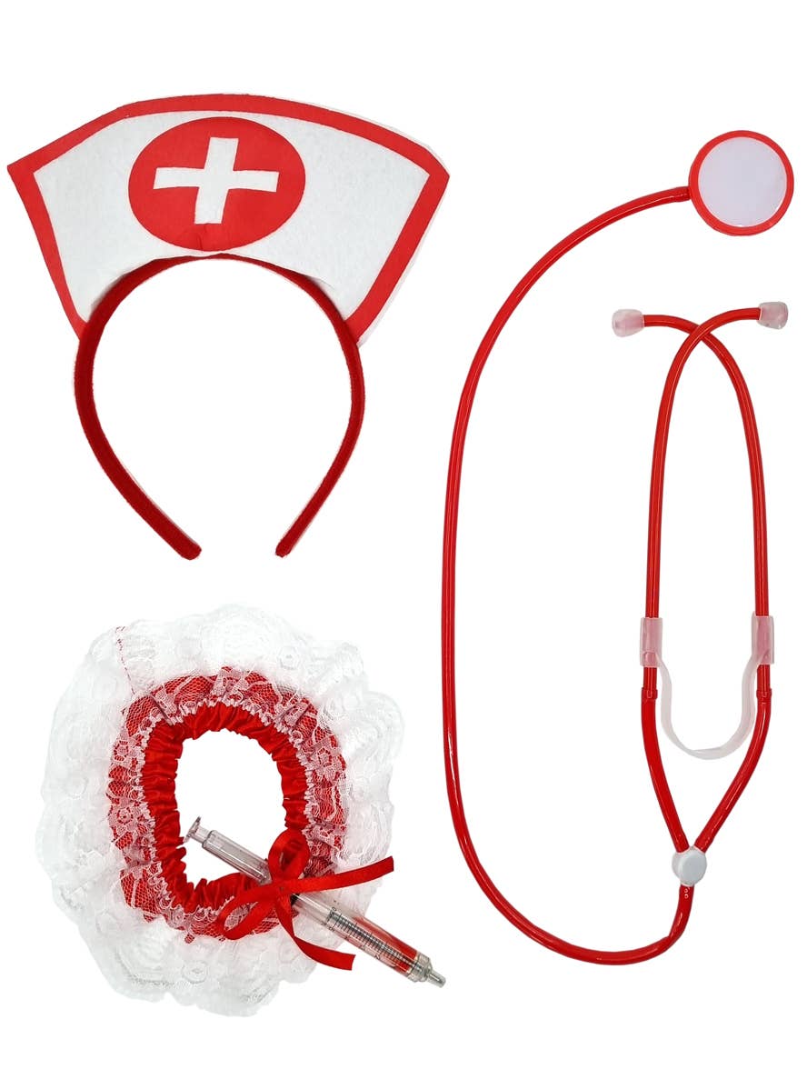 Image of Naughty Nurse 3 Piece Costume Accessory Set - Main Image