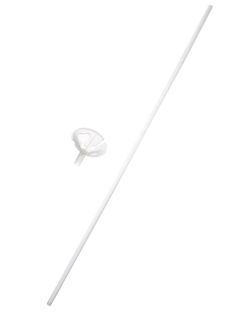 Image of 30cm Single Clear Balloon Stick With Medium Sized Cup


