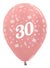 Image of 30th Birthday Metallic Rose Gold 25 Pack Party Balloons