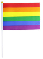 Image of Hand Held 30x45cm Rainbow Flag Decoration - Main Image