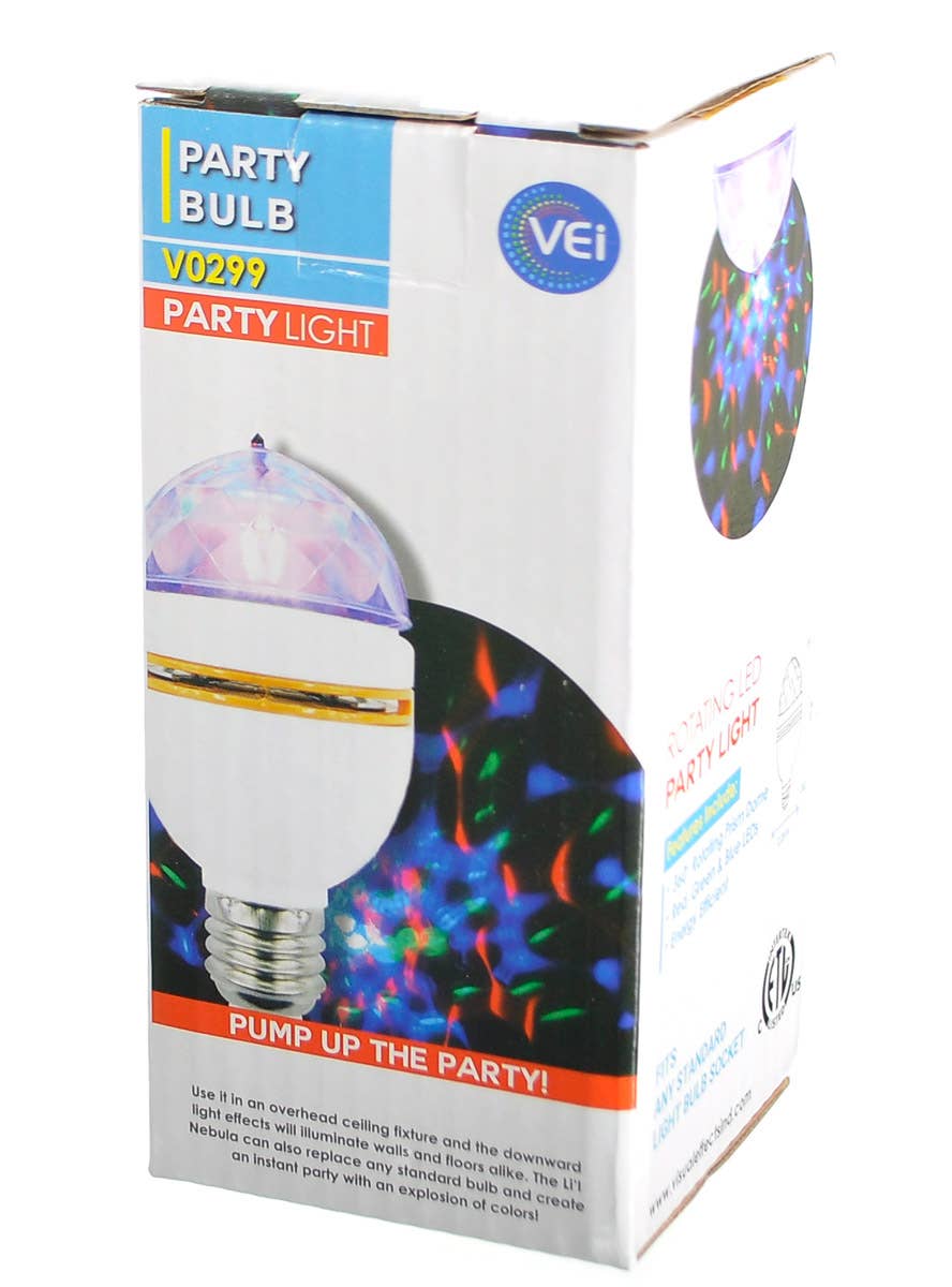 Image of Rotating 360 Prism Dome Party Light Bulb - Packaging Image