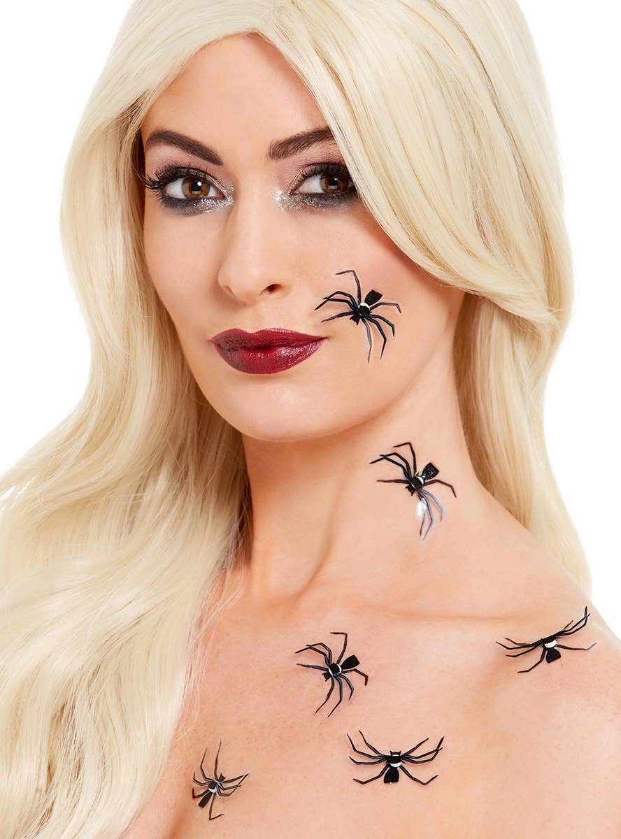 Image of 3D Creepy Spider Stickers Halloween Accessory