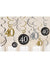 Image of 40th Birthday Black and Gold Hanging Spirals Decoration